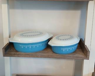 Butterflies and flowers Pyrex collection.