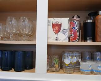 
Collection of libbey and vintage glasses