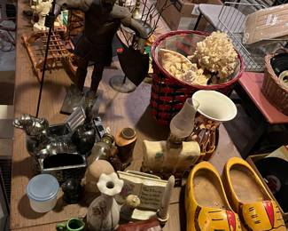 Various collectors items.  Wooden boats.