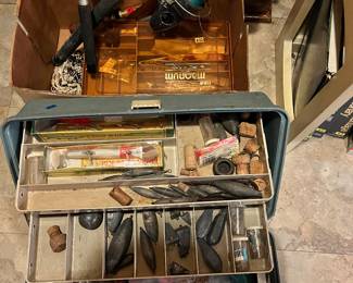 Multiple fishing rods and gear