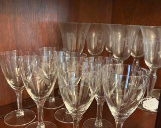 SOLD- This set of glasses. 
Multiple stemware sets and glass sets still available.   