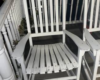 White Wooden Rocking Chairs