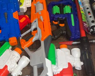 Nerf Toys W/ Attachments
