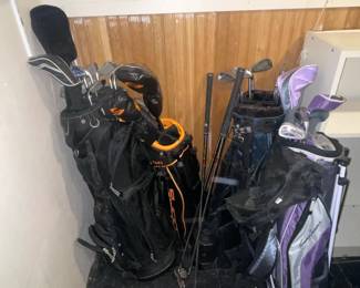 Golf Clubs & Bag Assortment