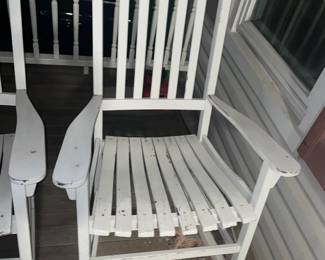 White Wooden Rocking Chairs