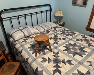 Foot stool and wood chiar