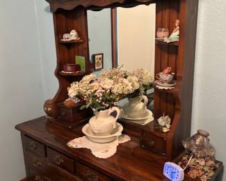 China cabinet used as a dresser