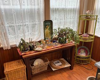 Potted plants, plant stand and such