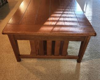 Mission style coffee table
