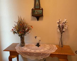 Entry way table, Seth Thomas Banjo Clock 29" x 91/2" 