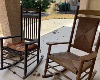 Woven Seat Rocking Chair & Dixie Wooden Rocking Chair