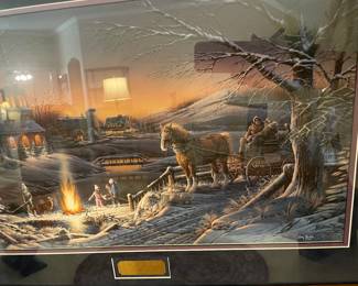 Terry Redlin Limited Edition Print, Framed, Signed & numbered." Sharing the Evening"