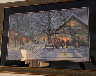 Vintage David Barnhouse Framed Art Print COA