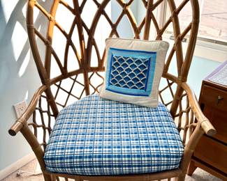 Wicker wingback Chair