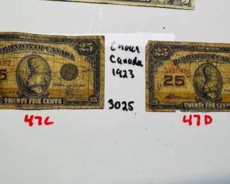 1923 Canada Bills