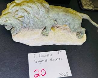 Signed Bronze T. Cartier