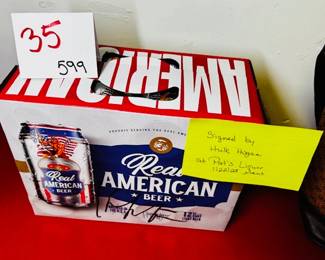 Hulk Hogan Signed Beer