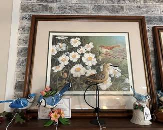 Butler Brown signed print, birds