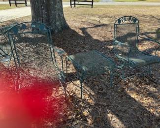 outdoor chairs with table, sorry for the red thing!