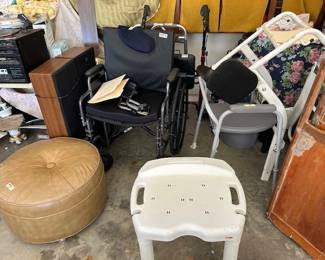 ottoman, wheelchair, rollator, bath seat, patient transfer, potty seat