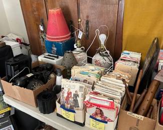 patterns, old phones, stoneware lamps