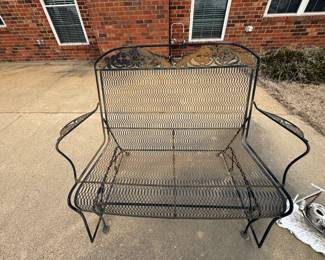 Wrought Iron Glider Rocker