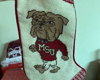 MSU Needlepoint Christmas Stocking