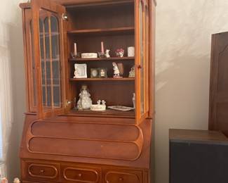 Large shelf unit with fold down desk