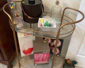 Vintage bar cart
