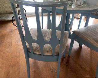 PRESALE (Broyhill Brasilia midcentury table and four chairs) $1,000 OBO....two additional unpainted chairs and table leaves available.