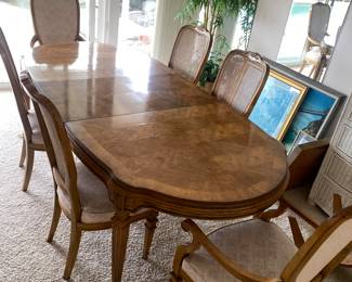 PRESALE : Wooden dinning table and 6 chairs $300 OBO