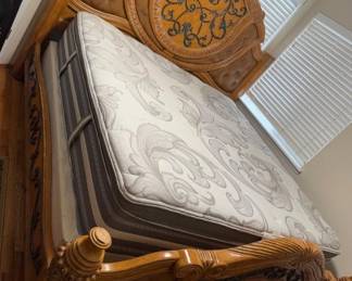 Michael Amini King Bed Frame & Beautyrest Mattress - See Notes	