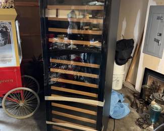 Wine Enthusiast Infinity Wine Cooler – Tall Storage w/ Wooden Shelves	