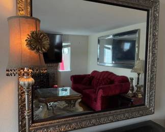 Extra Large Framed Mirror - Intricate Design	