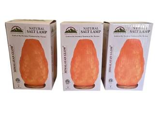 3 Himalayan Glow Natural Salt Lamps