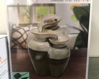 5pc Relaxation Lot Including Ceramic Fountain Vase NIB