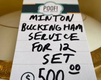 Minton Buckingham Service for 12 Set