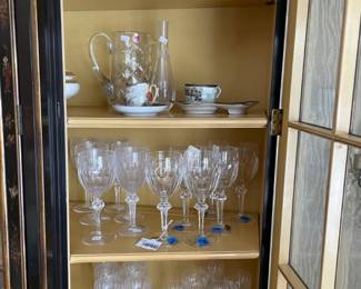 Fairfax by Tudor Set of 6 Wine Glasses, Waterford Curraghmore Water Goblets