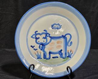 M.A. Hadley "Cow" Dinner Plate