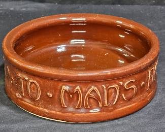 Vtg McCoy Pottery "Man's Best Friend" Food Dish