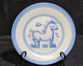 M.A. Hadley "Horse with Fence" Salad Plate