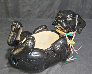 Vintage Big Sky Canine Black Lab Bowl