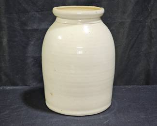 Vintage Glazed Pottery Canning Crock