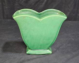 Vtg McCoy Garden Club Green Ceramic Tulip Vase