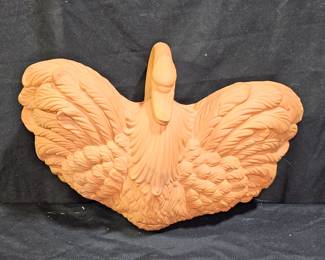 Terracotta Hanging Swan Wall Pocket