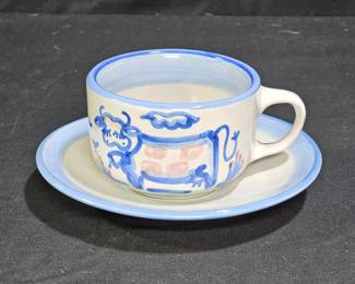M.A. Hadley "The End" Series Cow Cup & Saucer