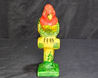 Vintage NAPCO Parakeet on Perch Planter