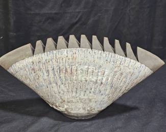 Fan Shaped Pottery Flower Vase