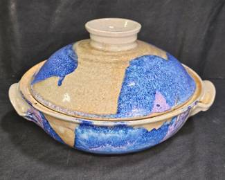 Signed Studio Pottery Covered Dish