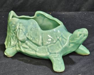 Vintage McCoy Green Turtle Planter